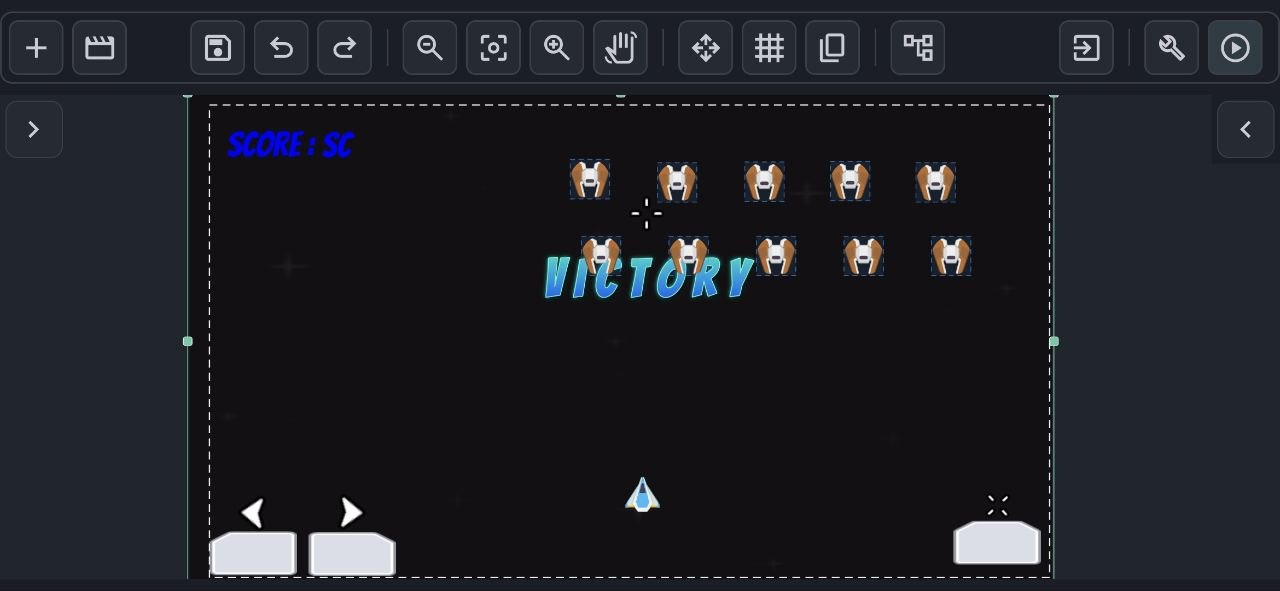 Yop2D-Editor auf einem Android-Handy im Querformat
